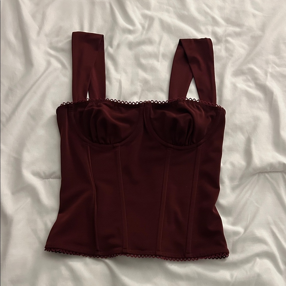 Edikted Burgundy Tank Top